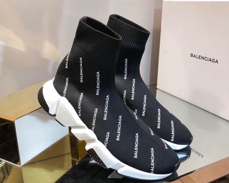 Balenciaga Speed Trainer Black White Red Sneaker Unisex